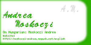 andrea moskoczi business card